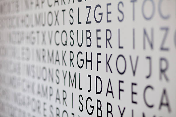alphabet on the wallpaper XXXL stock photo