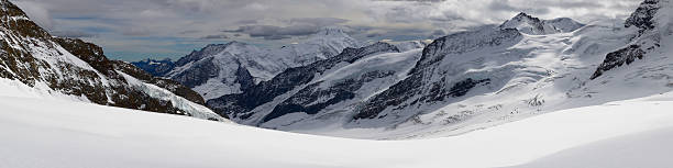 Alpine Panorama - Jungraufjoch stock photo