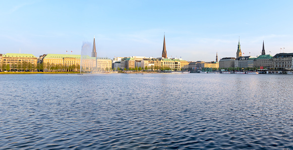 Alster lake panorama - Hamburg, Germany