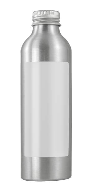 Aluminum Bottle With Blank Label stock photo
