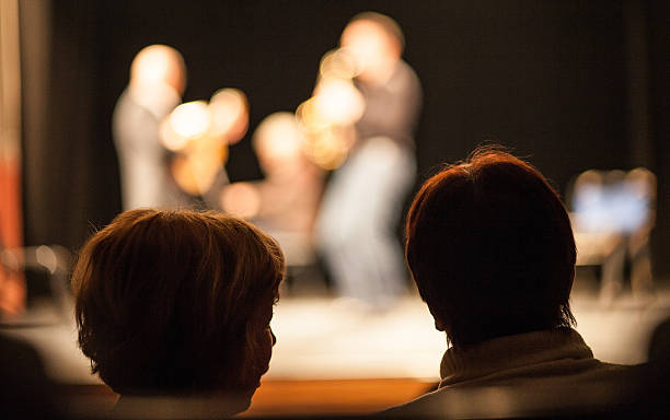 Amateur Jazz band performs on stage stock photo