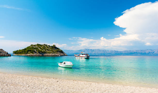 Amazing beach in Peljesac peninsula, Dalmatia, Croatia Beautiful sea in south dalamtia near Dubrovnik. adriatic sea stock pictures, royalty-free photos & images