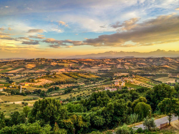 Amazing Italian Sunset stock photo