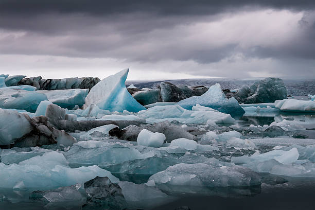 Amazing Jokulsarlon glacial lake stock photo