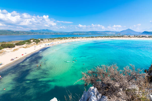 Amazing tropical sandy beach of Voidokilia, Peloponnese, Greece. Amazing tropical sandy beach of Voidokilia, Peloponnese, Greece. peloponnese stock pictures, royalty-free photos & images