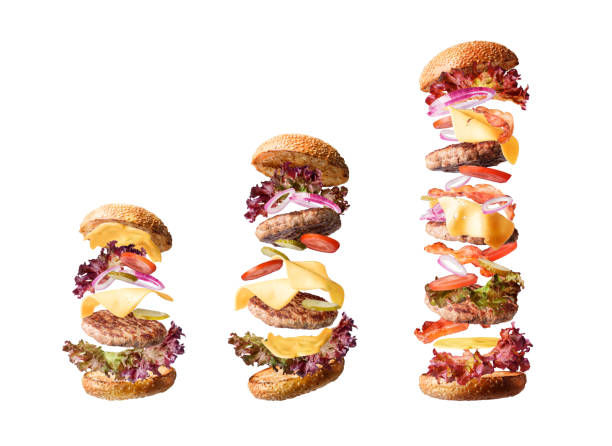 american burger stock photo