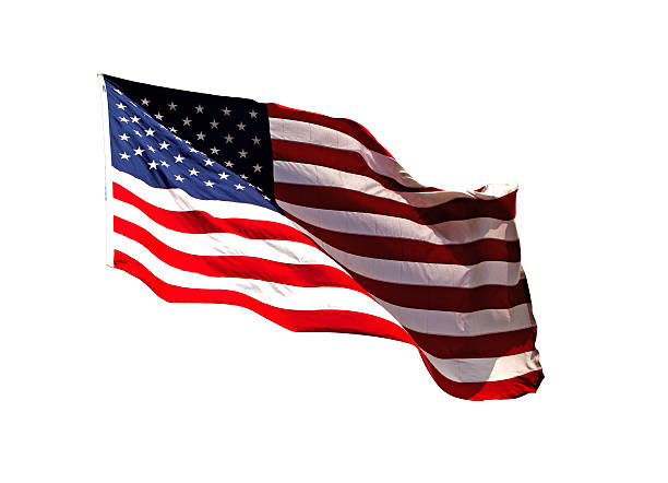 American Flag Isolated İmage stock photo
