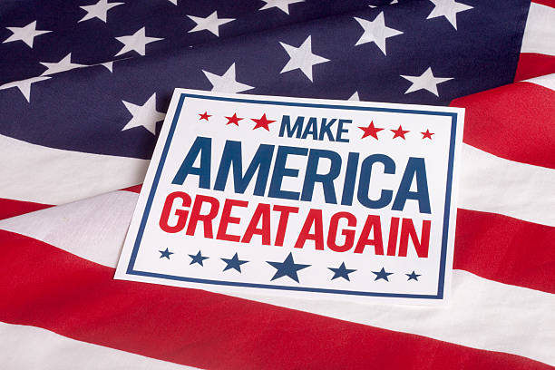 American Flag -  Make America great again stock photo