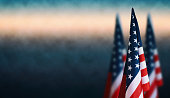 istock American flags Happy Veterans Day, Labour Day, Independence Day. 1324242649
