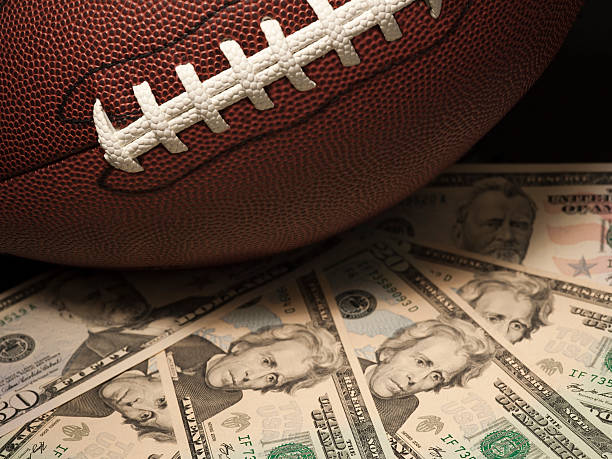 American football championship game gambling stock photo