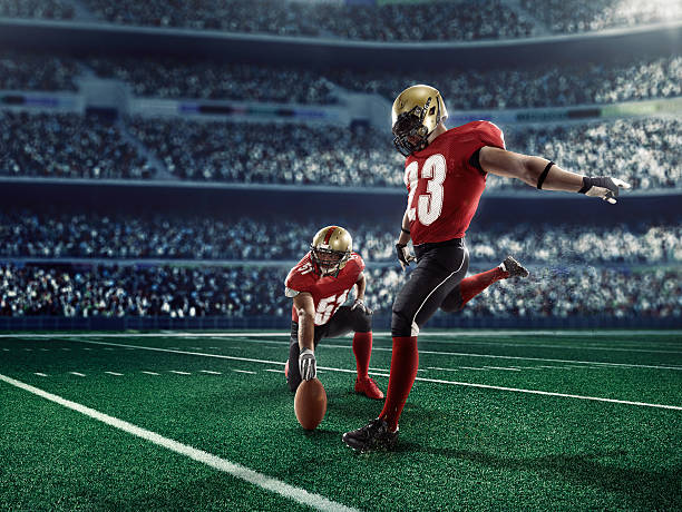 American football kick off American football kick off kicking stock pictures, royalty-free photos & images