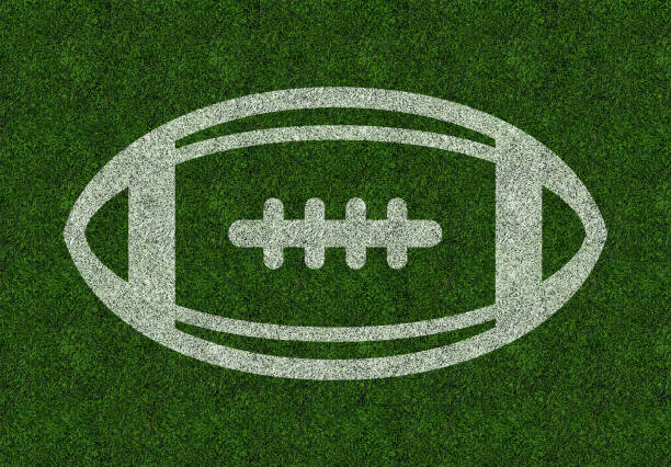 美式足球象徵橄欖球，綠草 - usa soccer 個照片及圖片檔