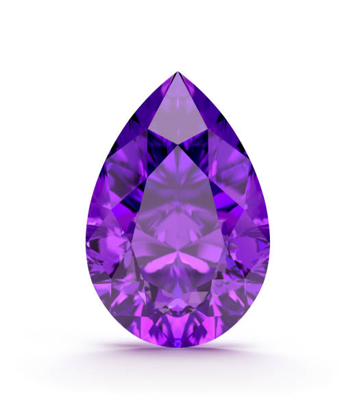 Amethyst precious stone Amethyst beautiful precious stone. 3d image. White background. amethyst stock pictures, royalty-free photos & images