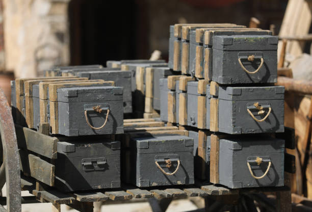 Ammunition Box Film set design ammunition stock pictures, royalty-free photos & images
