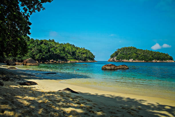 An amazing tropical beach in Brazil stock photo