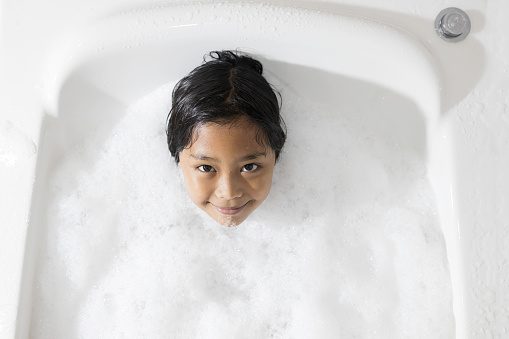 bath Asian girl