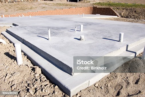istock An empty concrete slabs on a dirt lot 104430341