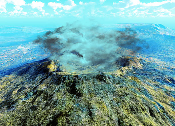 anak кракатау извергаться - tonga volcano стоковые фото и изображения
