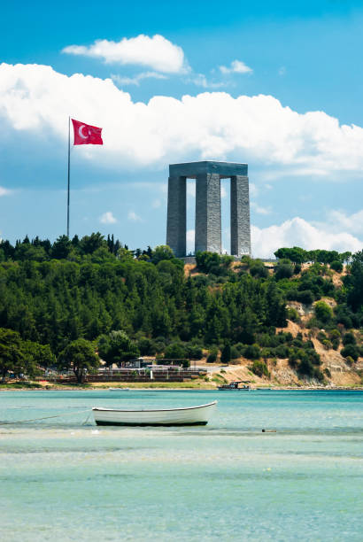 Çanakkale Martyrs Monument, Turkey stock photo