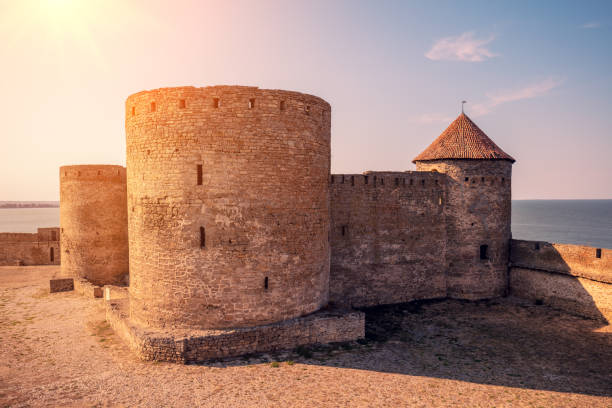奧德薩地區比爾霍羅德-德涅斯特羅夫斯基市的古代阿克曼堡壘。烏克蘭 - belgorod 個照片及圖片檔