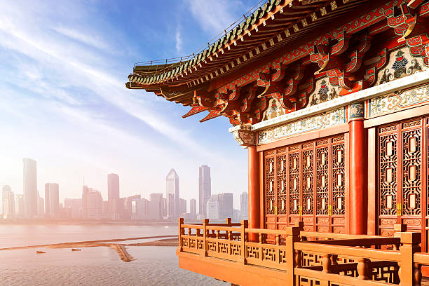 ancient Chinese architecture stock photo