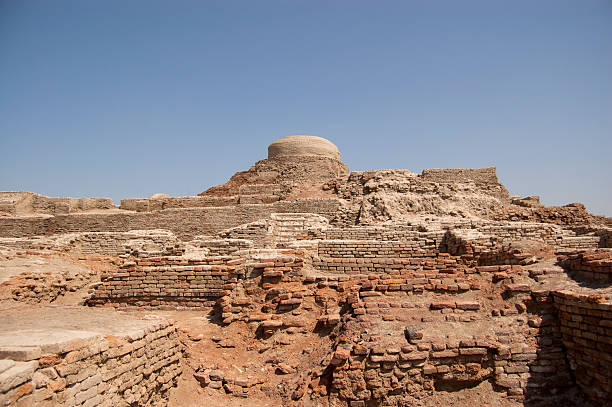 Ancient city of Moen jo Daro, Sindh, Pakistan stock photo