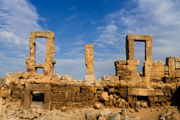 ancient city of shuayb stock photo