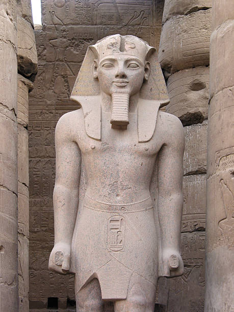 Ancient Egyptian Pharaoh's Statue stock photo