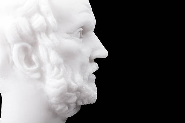 Ancient Greek philosophers stock photo