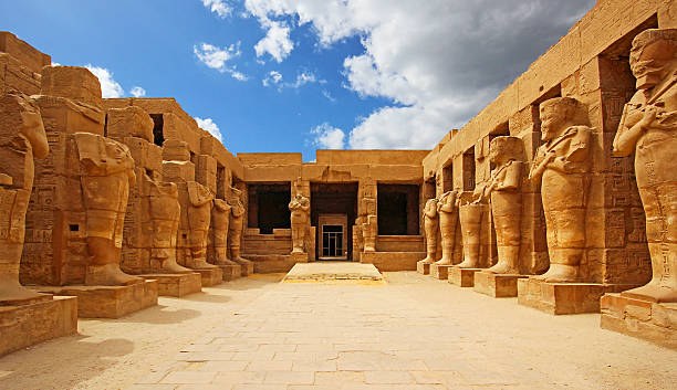 древних руин karnak храм в египте - egypt стоковые фото и изображения