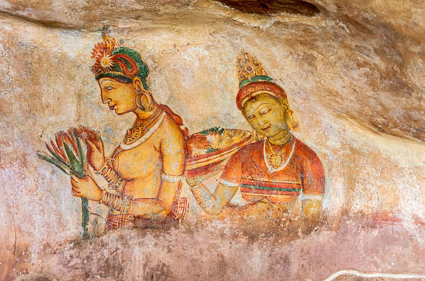 Frescoes of women at Sigiriya, Sri Lanka Stock Photo - Alamy
