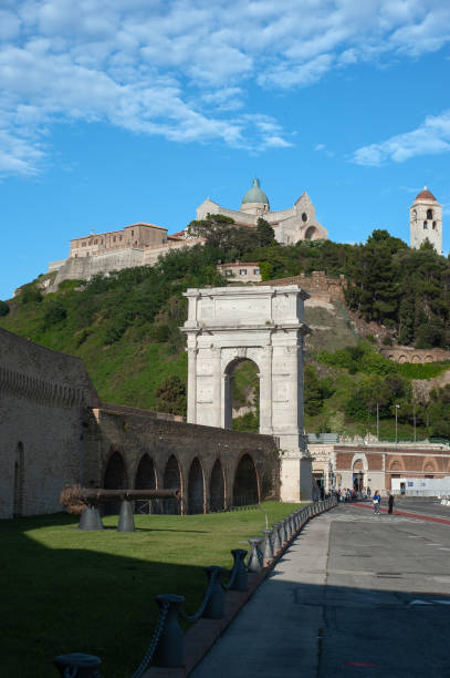 Ancona Arch of Trajan stock photo