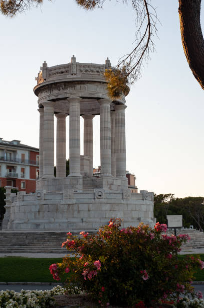 Ancona Passetto monument to the fallen stock photo