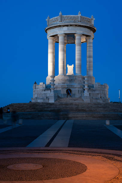 Ancona Passetto monument to the fallen stock photo