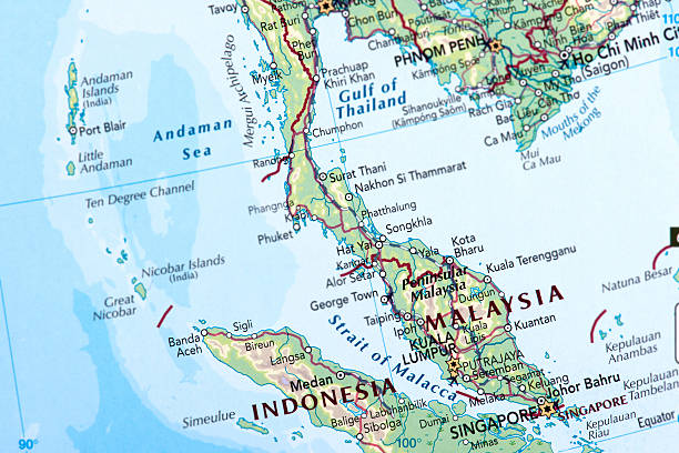малайзии, сингапуре и индонезия - langsa стоковые фото и изображения