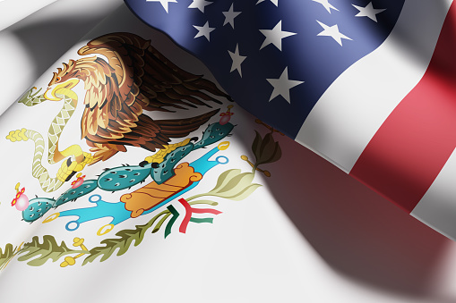 Banderas De Estados Unidos Y México Foto de stock y más banco de