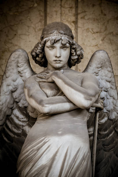Angel in Genoa Cemetery (1882) stock photo