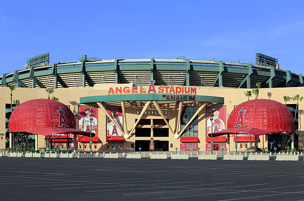 Angel Stadium of Anaheim stock photo