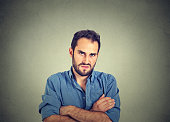 istock angry grumpy man, about to have nervous breakdown 491959008