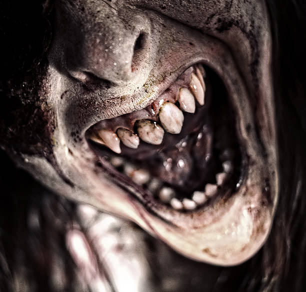 злая монстр - pics of scary monster teeth стоковые фото и изображения.