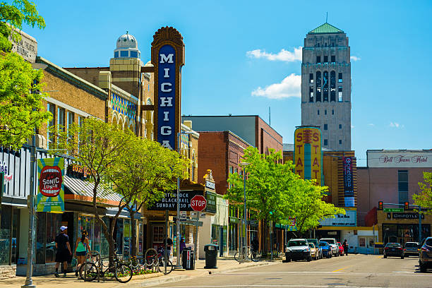 Ann Arbor Downtown Scene stock photo