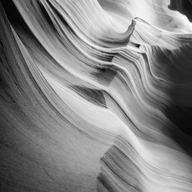 アンテロープキャニオン砂岩テクスチャ - ロウワーアンテロープ 写真 ストックフォトと画像