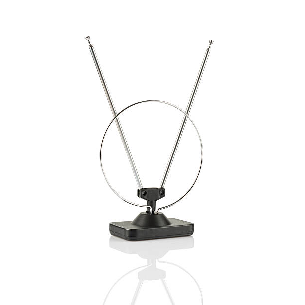 TV antenna isolated A close up on an isolated TV antenna animal antenna stock pictures, royalty-free photos & images