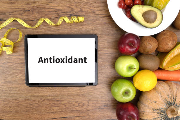 Antioxidants. Fruits Health food for fitness concept