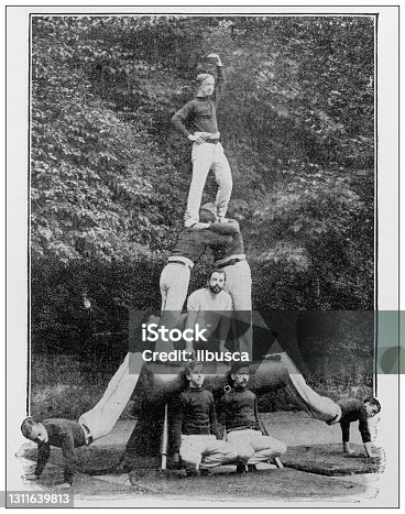 istock Antique black and white photograph: Blind gymnasts 1311639813