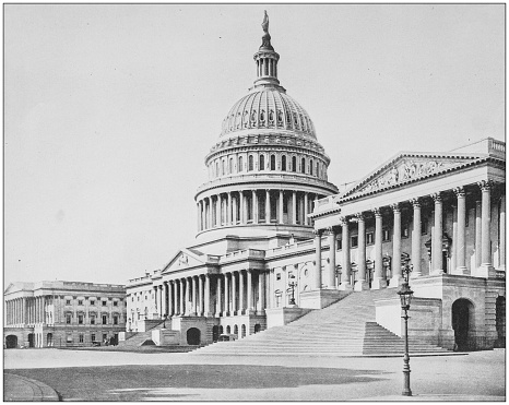 Antique historical photographs from the US Navy and Army: Capitol Building, Washington