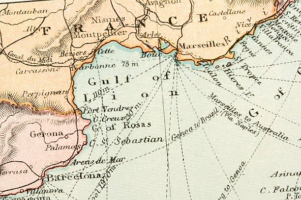 南フランス 地図のストックフォト Istock