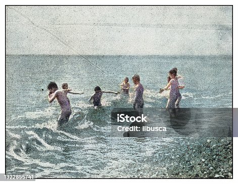 istock Antique photo: At the beach 1322855741