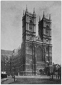 istock Antique photo of World's landmarks (circa 1894): Westminster abbey, London 1313658030