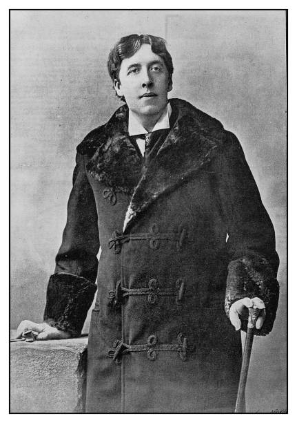 Antique photo: Oscar Wilde stock photo